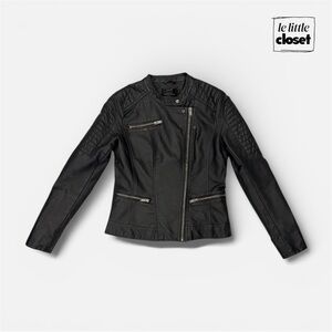 02 - ONLY Faux Leather Biker Jacket
